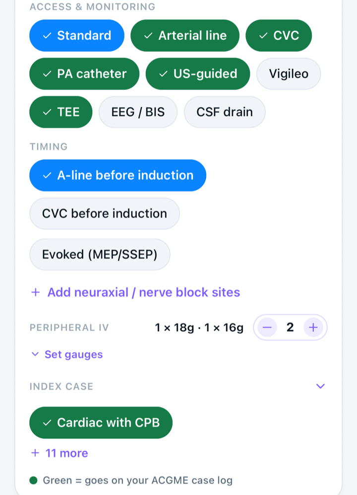 Capnolog plan editor — Lines that count themselves